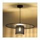 Duolla - Luster na sajli TOKYO RATTAN 1xE27/15W/230V, prečnik 50 cm, crna/srebrna