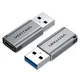 Vention USB 3.0 moški na USB-C ženski adapter, aluminij, siv