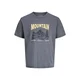JACK & JONES Majica JJWALKER kremna/svetlo rumena/temno siva/črna