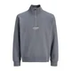 JACK & JONES Majica JJESoho temno siva / bela