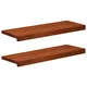 vidaXL Stopnice 2 kos 80 x 25 x 2 cm Rjava Trda bukovina