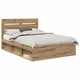 Vidaxl Konstrukcija postelje Oreh 140 x 190 cm Masivno borovo les