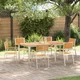 vidaXL 7-delni set za obedovanje Solid Wood Teak