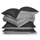 Sleepwise Soft Wonder-Edition, posteljina, 200 x 200 cm, tamno siva / svijetlo siva