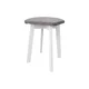 Tabure LUBE 36x36 cm bela/siva