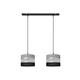 Luster na sajli HELEN 2xE27/15W/230V crna/siva/srebrna