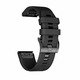 REMEN WATCH BAND SILICONE SMOOTH GARMIN FENIX 5/6/6 PRO / 7 BLACK