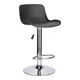 shumee BARSKI STOLEČ Inge črn/krom NASTAVLJIV 60-81 cm