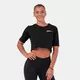 NEBBIA Ženska majica Crop Top Minimalist Logo Black