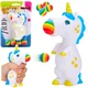 slomart Gumijasti enorožec LEAN TOYS, ki izstreli žogice, s 5 žogicami