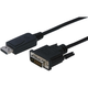 DisplayPort/DVI priključni kabel [1x DisplayPort-utikač 1x DVI-utikač 24+1-pol.] 1m, c