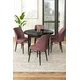 Hanah Home Set Trpezarijski sto i 4 stolice, Prljavo roze