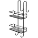 CHROM LINE stenska viseča polica za prho, 240x490x220mm, črna mat - Črna - 240x490x220 mm - Gedy - CHROM LINE - 24 - Jeklo - Polica: večnivojska;Polica: stenska - Žica - 240 - 490 - 220 - 14
