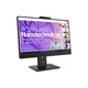 LENOVO ThinkVision T24-4v, 23,8-palčni FHD IPS (16:9) z osveževanjem 120 Hz, svetilnostjo 250 cd/m2, kontrastnim razmerjem 1500:1 in odzivnim časom 4 ms; priključki: HDMI 1.4, DisplayPort 1.2, USB-B, 3x USB-A in 1x USB-C; barvni razpon sRGB, barva Eclipse