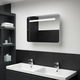 VIDAXL LED kopalniška omarica z ogledalom (80x11x55cm)