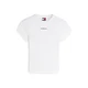 Tommy Jeans Majica Logo Slim rdeča / bela