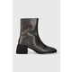 Kožne gležnjače Vagabond Shoemakers ANSIE za žene, boja: siva, ravni potplat, 5445.001.18