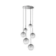 Ideal Lux - LED luster na sajli EQUINOXE 6xG4/2W/230V pr. 65 cm hrom/zadimljeno