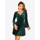 Cupshe Obleka Gilded Age zelena
