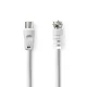 Nedis CSGL41000WT30 – Satelitski in antenni kabel | F-vtič | F-vtič | 75 ohmov | Dvojno oklopljen | 3 m | Bela