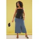 Trendyol Curve Black Strappy Pool Collar Buttoned Crepe Knit Plus Size Blouse