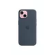 iPhone 15 Silicone Case sa MagSafe-om - Storm Blue