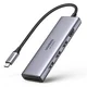 Ugreen CM511 HUB adapter USB-C - 3x USB 3.2/HDMI 4K/SD TF, siva