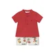 Mayoral Komplet polo majica in hlače 1217 Rdeča Regular Fit