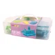 PLAYBOX Komplet kinetičnega peska MODRA + ZELENA 800 g + 14 modelčkov