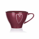 Banquet Keramični vrč HEART 380 ml, bordo, komplet 6 kosov