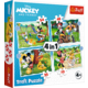Trefl Puzzle 4v1 - Mickeyho pekný deň/Disney Standard Characters