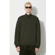 Vuneni pulover A-COLD-WALL* Utility Mock Neck Knit za muškarce, boja: zelena, s dolčevitom, ACWMK152