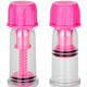 California Exotic Vacuum Twist Suckers pripomočki BDSM za bradavice Pink 2x10,25 cm