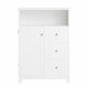 SoBuy SoBuy omarica za shranjevanje s tremi predali v beli barvi v stilu minimalizma, (20814710)