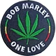 Bob Marley Leaf Iron-On Patch