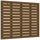 Vidaxl Stensko posteljno vzglavje medeno rjavo 96x3x91,5 cm borovina
