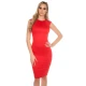 Amiatex Ženska obleka 72849, rdeča, 14