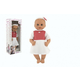 Lutka/dojenček Hamiro mrka 50cm, masivno telo, obleka bela + rdeča pika 0m+