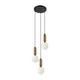 ITALUX PND-02340-3S-BRO - Luster na sajli ALDEVA 3xE27/40W/230V crna/bronza