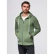 OMBRE Moška jopa s kapuco BASIC zelena MDN125423 XXL