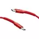 mobilNET pleten kabel 2x Type-C 60W 2M 3A, rdeč