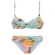 SUNSEEKER Bikini ecru/turkizna/jelka/temno oranžna