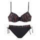 BUFFALO Bikini zgornji del, črna