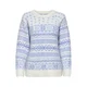 ONLY Pulover ONLXMAS NORDIC modra/bela