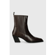 Kožne gležnjače Vagabond Shoemakers ALINA za žene, boja: smeđa, s debelom potpeticom, 5421.201.35