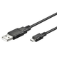 Kabel EWENT, USB-A v Micro-B USB, 1m, črn