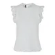 Pieces Olline Majica brez rokavov 745689 Bela