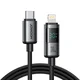 Joyroom Kabel z zaslonom USB-C – iPhone Lightning 30 W, 1,2 m – črn