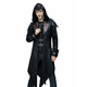 Moški plašč DEVIL FASHION - Vlad Hooded Punk Synthetic Leather - CT06901