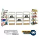 Komplet od 5 polica metal-medijapan 180x100x60cm 5x100kg – Dimenzije kompleta 180x500x60cm